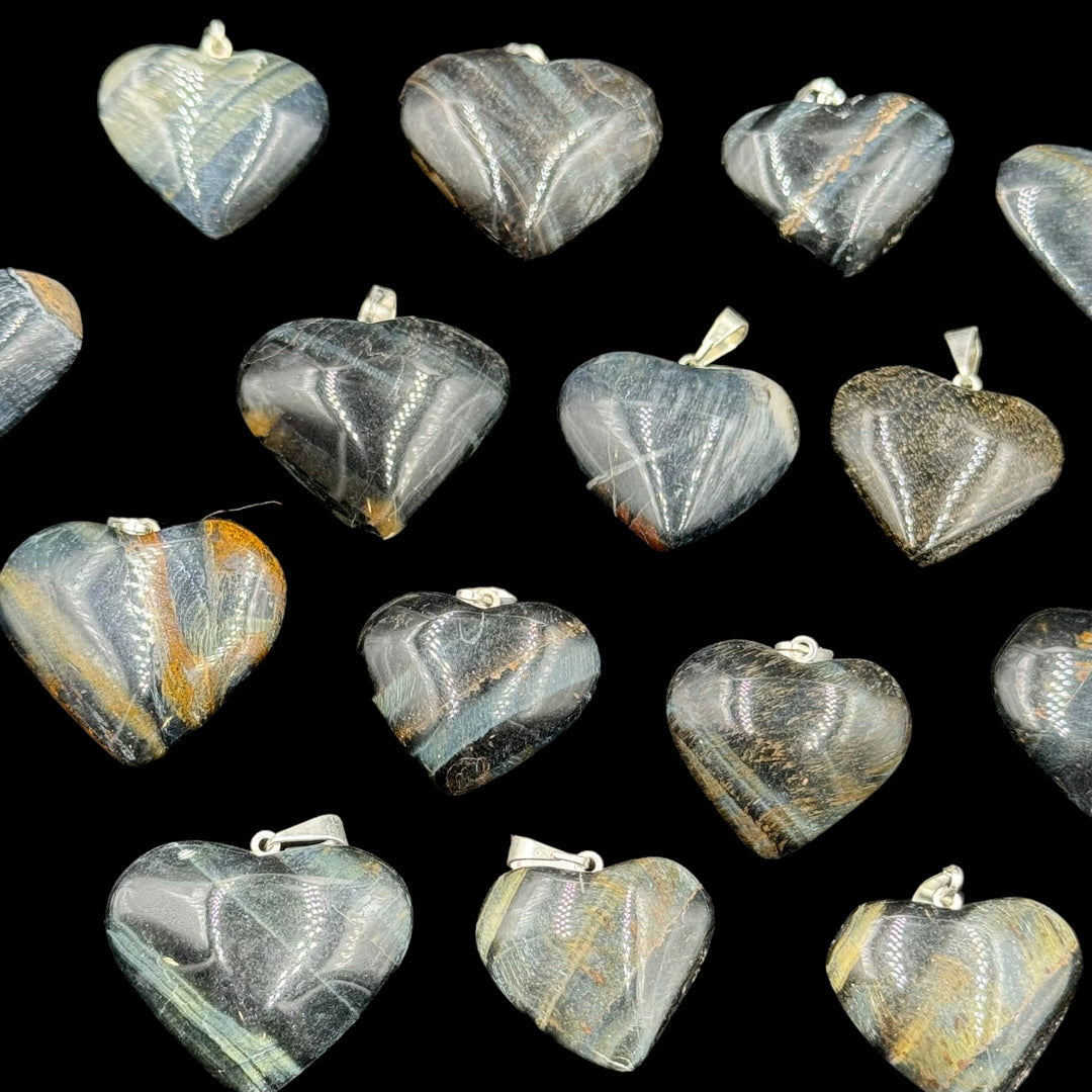 Hawks Eye Heart Pendant - Funky Stuff