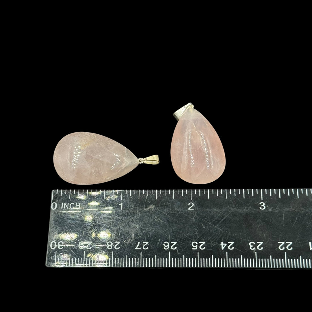 Rose Quartz Teardrop Pendant - Funky Stuff