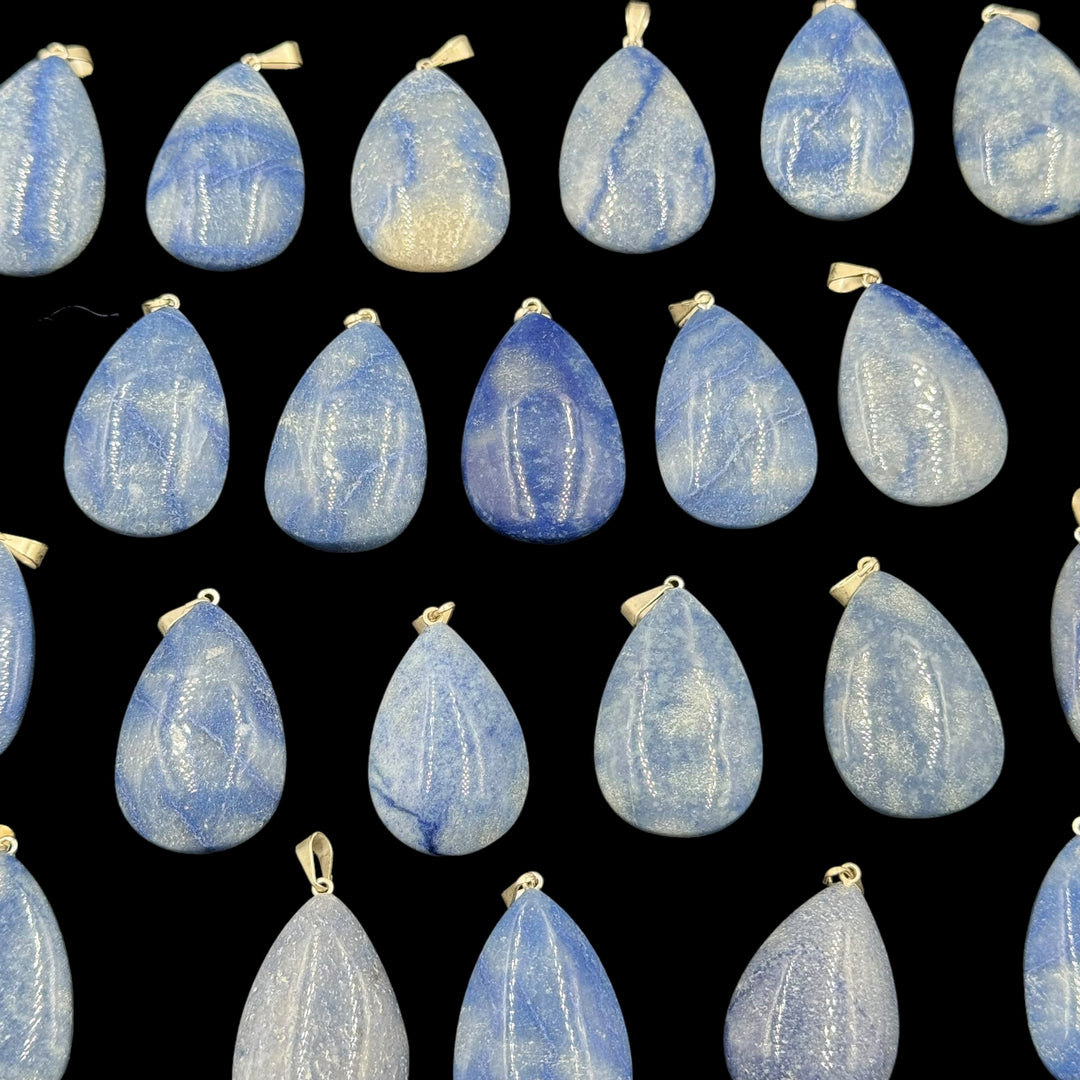 Blue Aventurine Teardrop Pendant - Funky Stuff