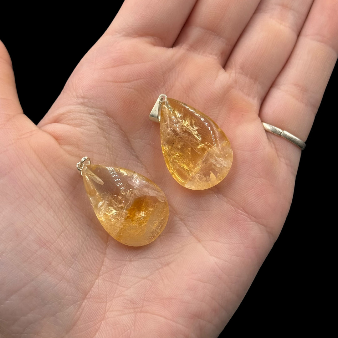 Citrine Teardrop Pendant - Funky Stuff