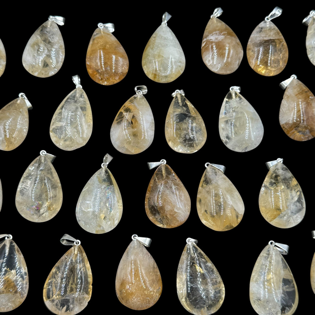 Citrine Teardrop Pendant - Funky Stuff