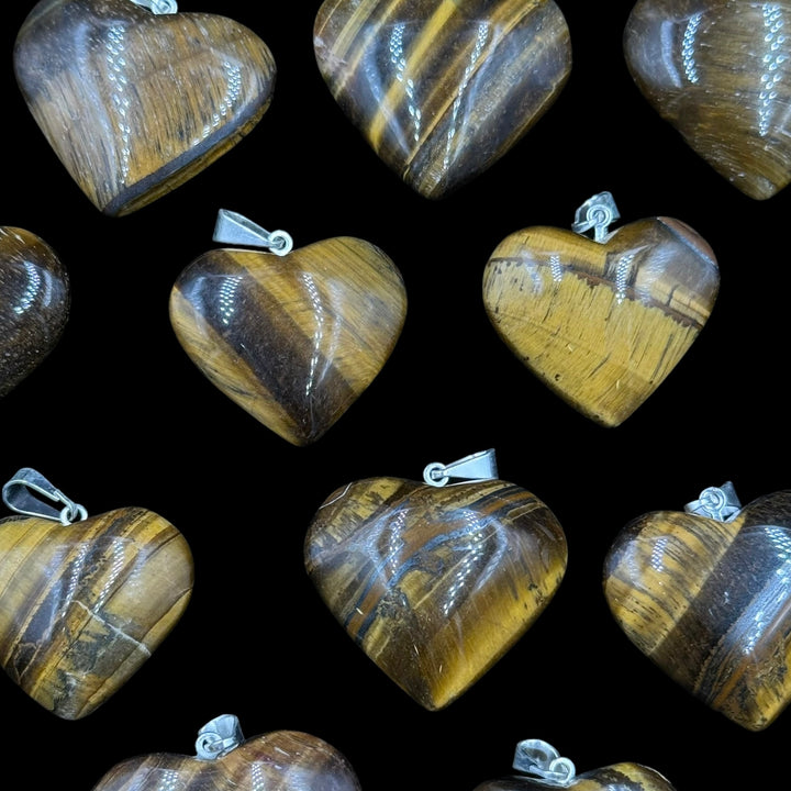 Tiger's Eye Heart Pendant - Funky Stuff