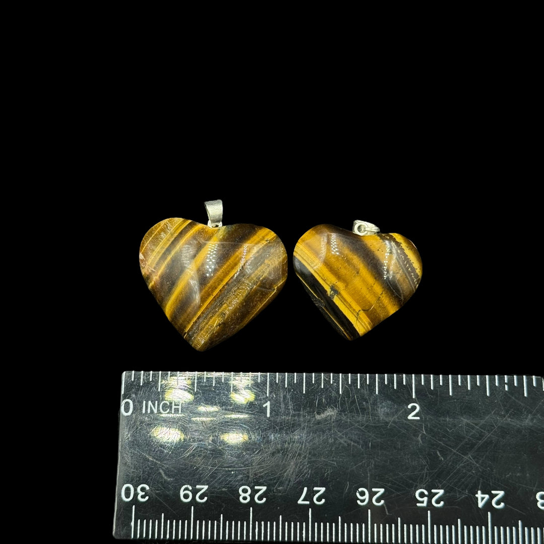 Tiger's Eye Heart Pendant - Funky Stuff