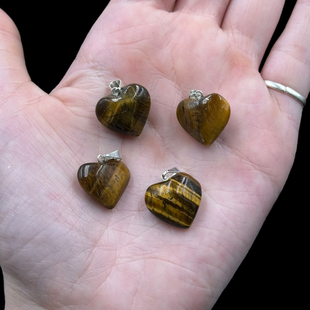 Tiger's Eye Mini Heart Pendant - Funky Stuff