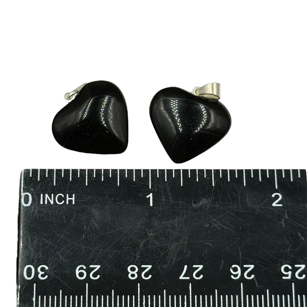 Obsidian Mini Heart Pendant - Funky Stuff