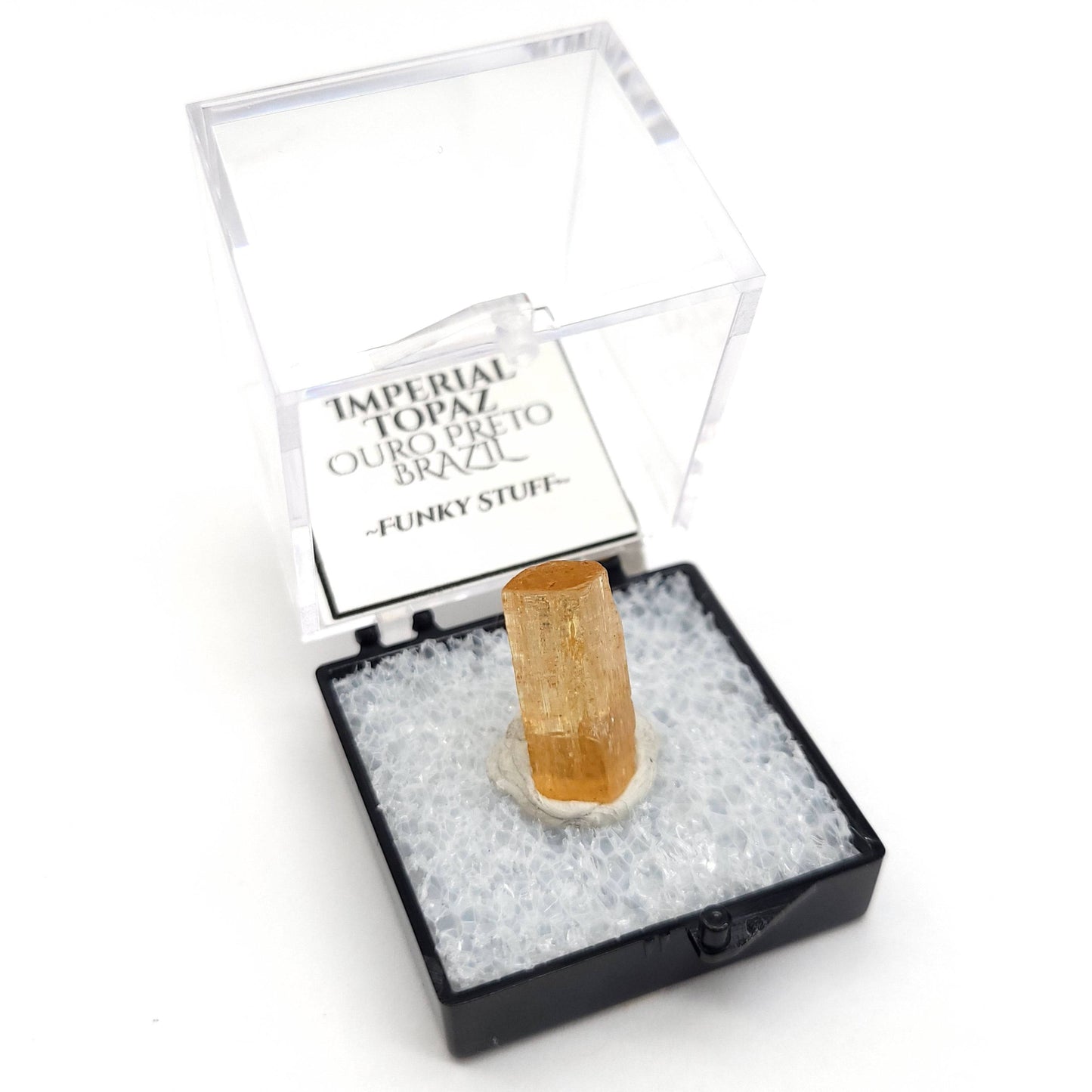 Imperial Topaz (Thumbnail Case Specimen) - A Grade - Funky Stuff