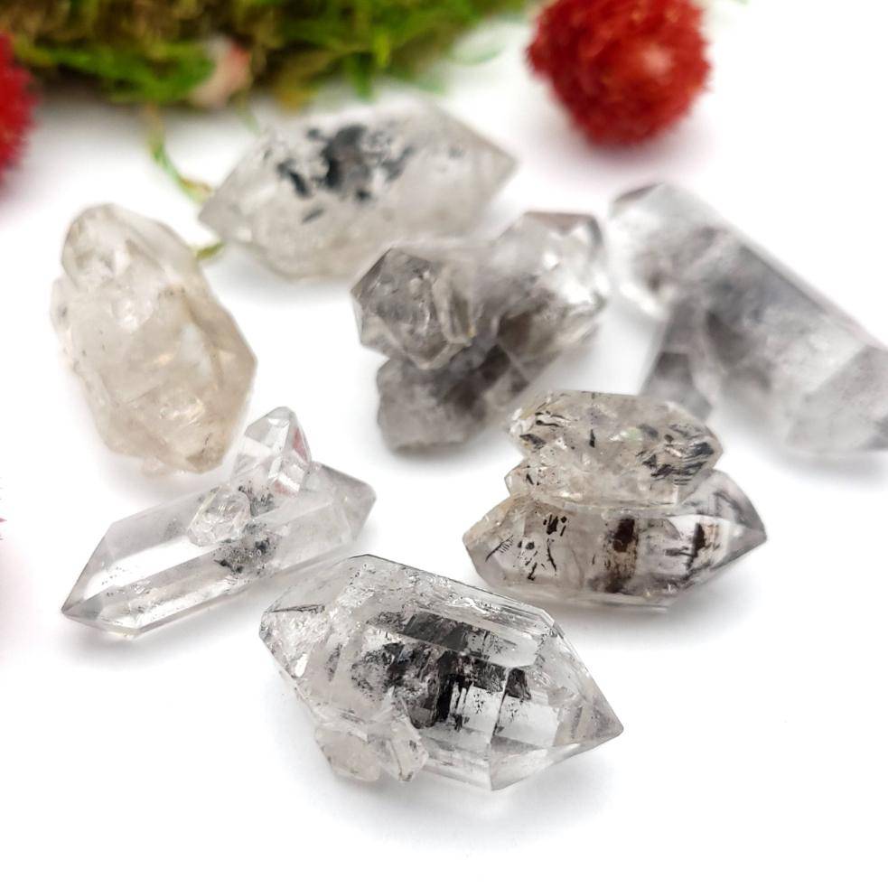 Tibetan Carbon Included Quartz (Thumbnail Case Specimen) - A Grade - Funky Stuff