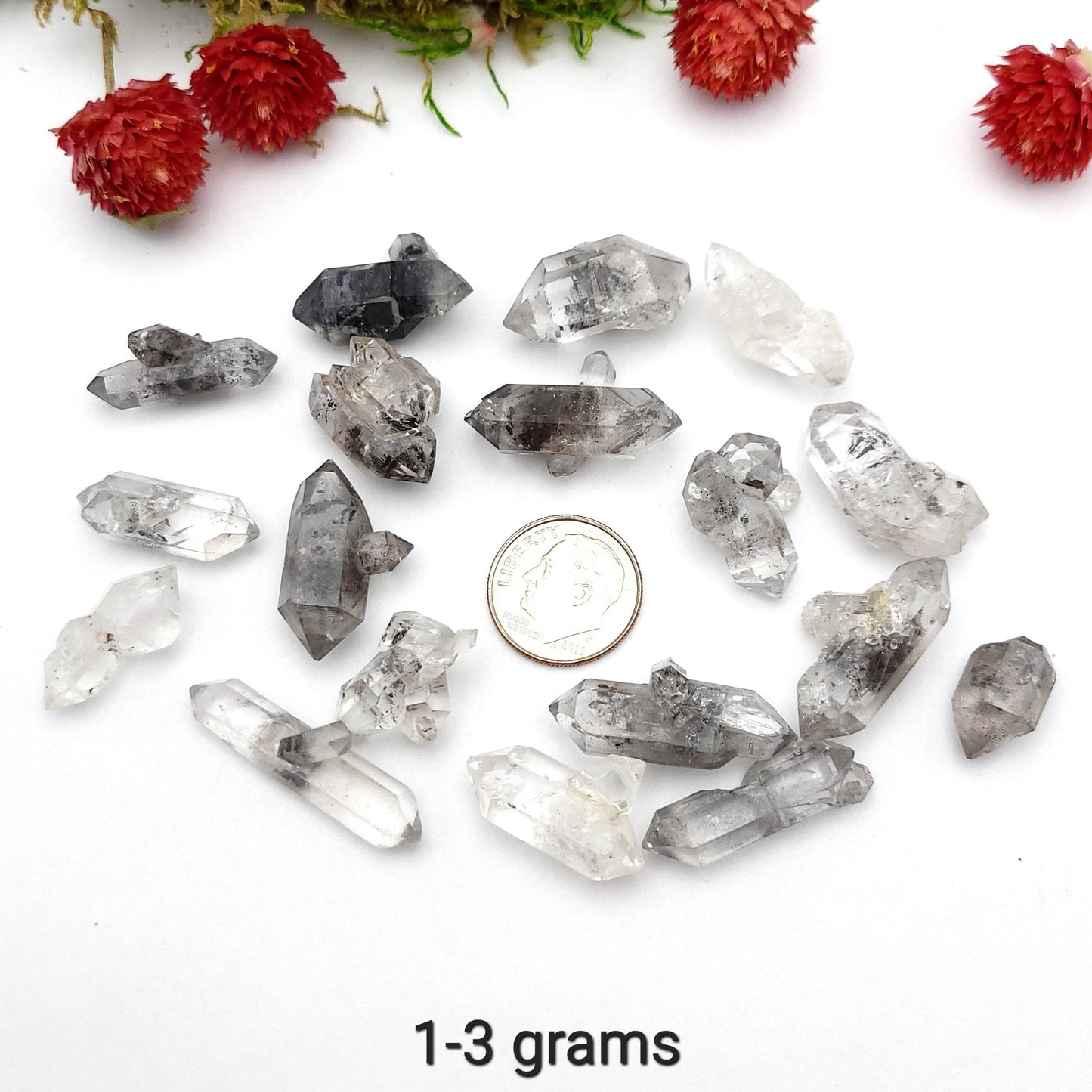 Tibetan Carbon Included Quartz (Thumbnail Case Specimen) - A Grade - Funky Stuff