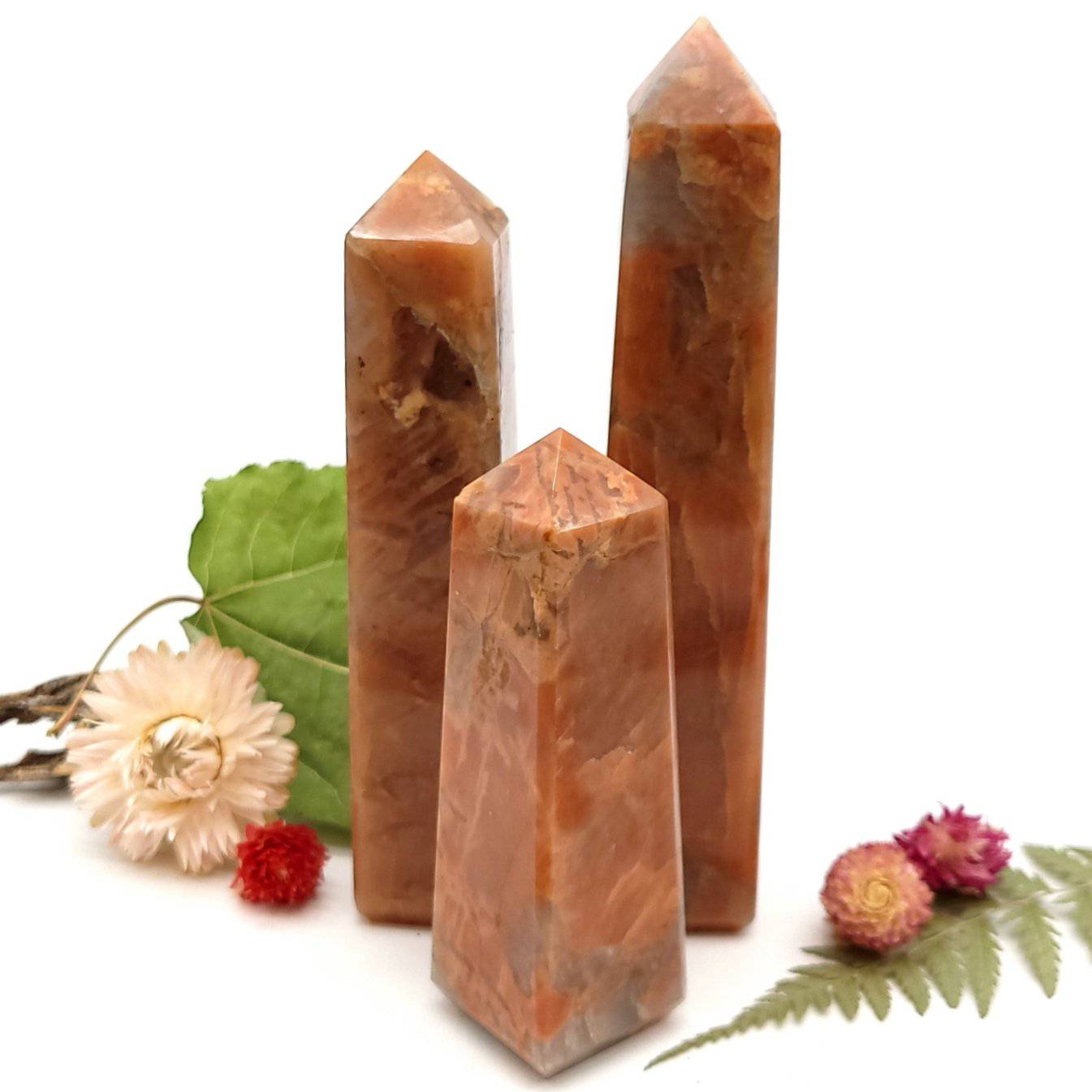 Peach Moonstone Obelisk