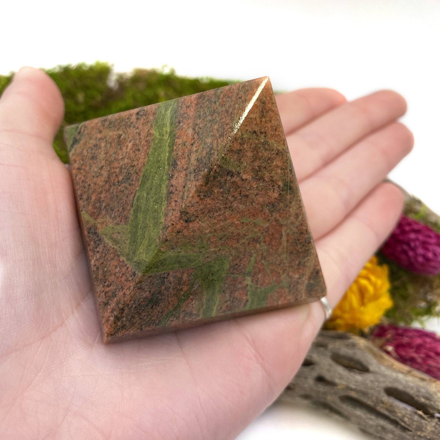 Unakite pyramid