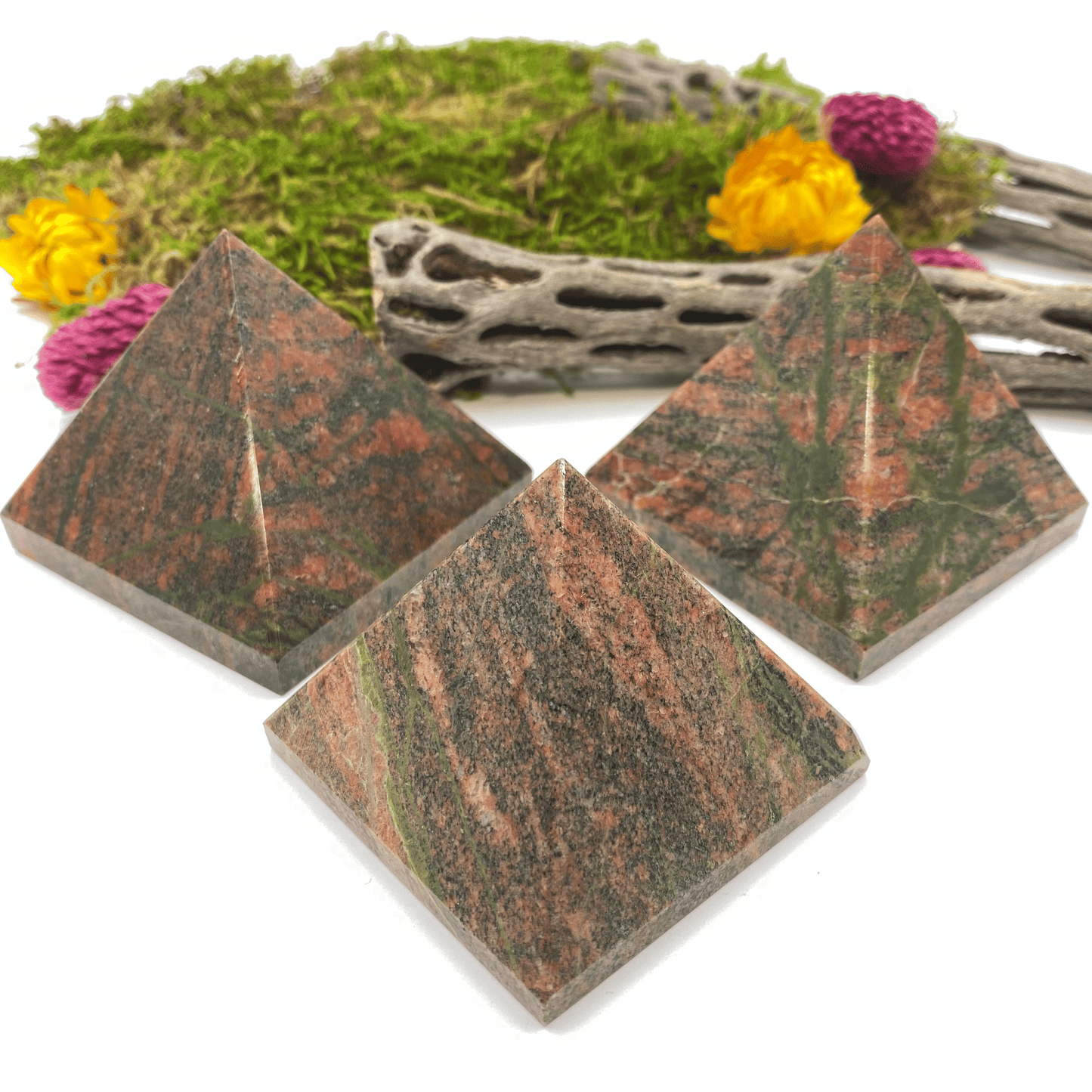 Unakite pyramid