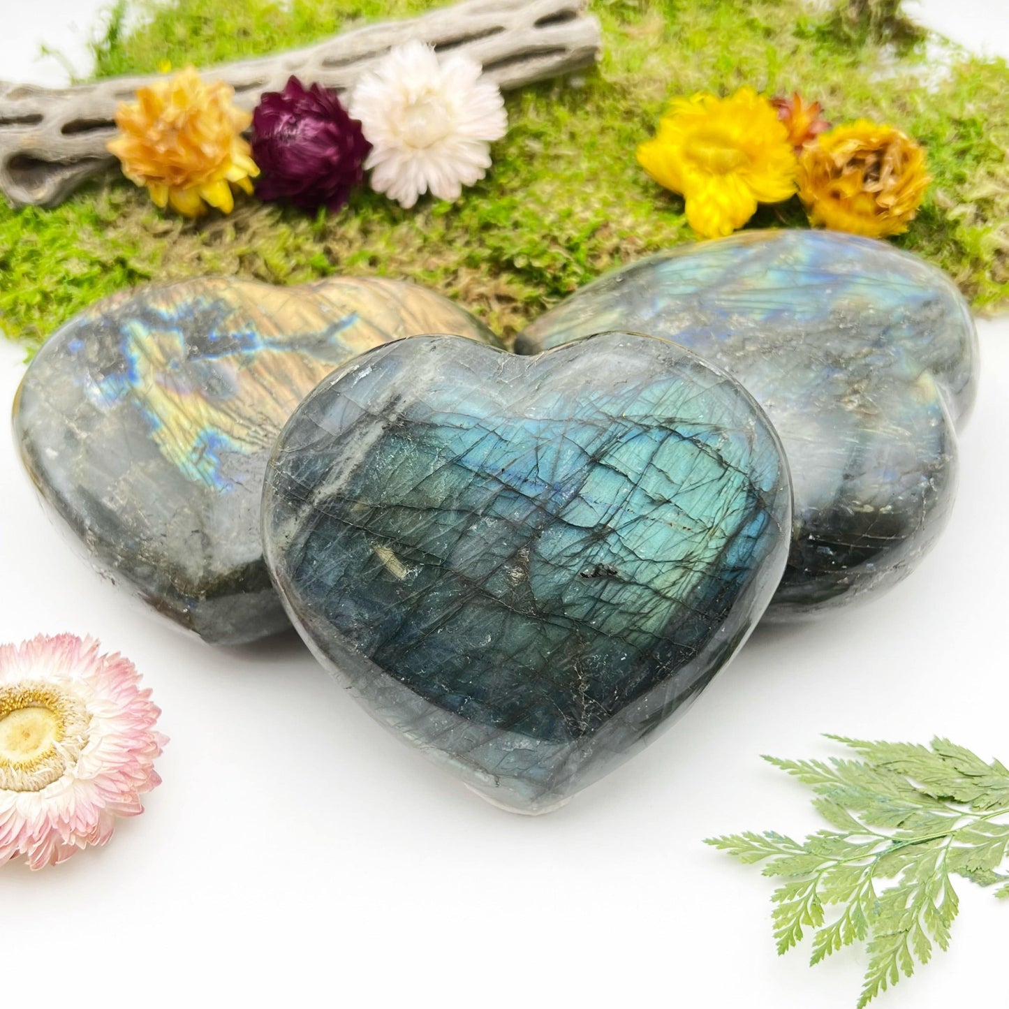 Labradorite Heart