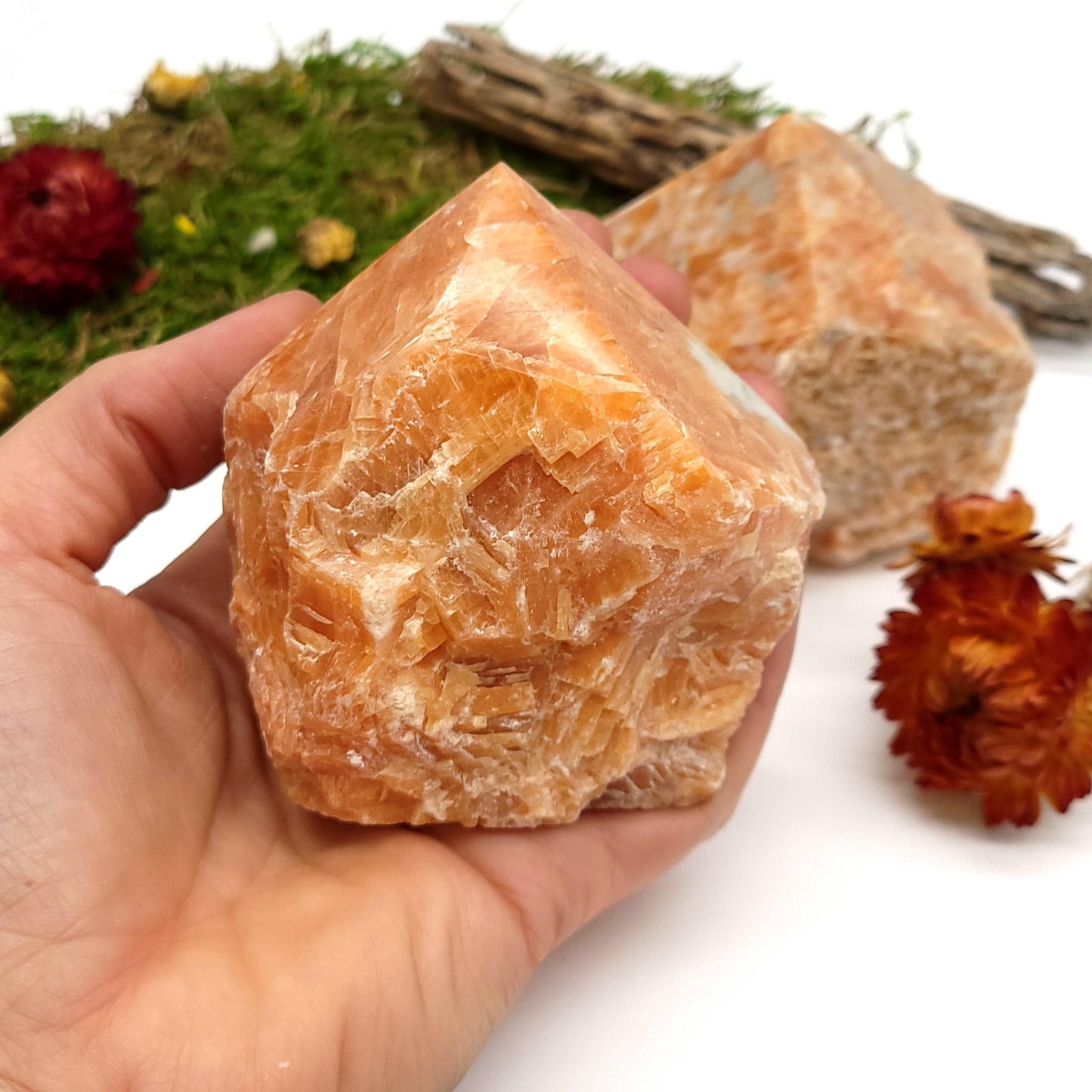 Orange Calcite Polished Point