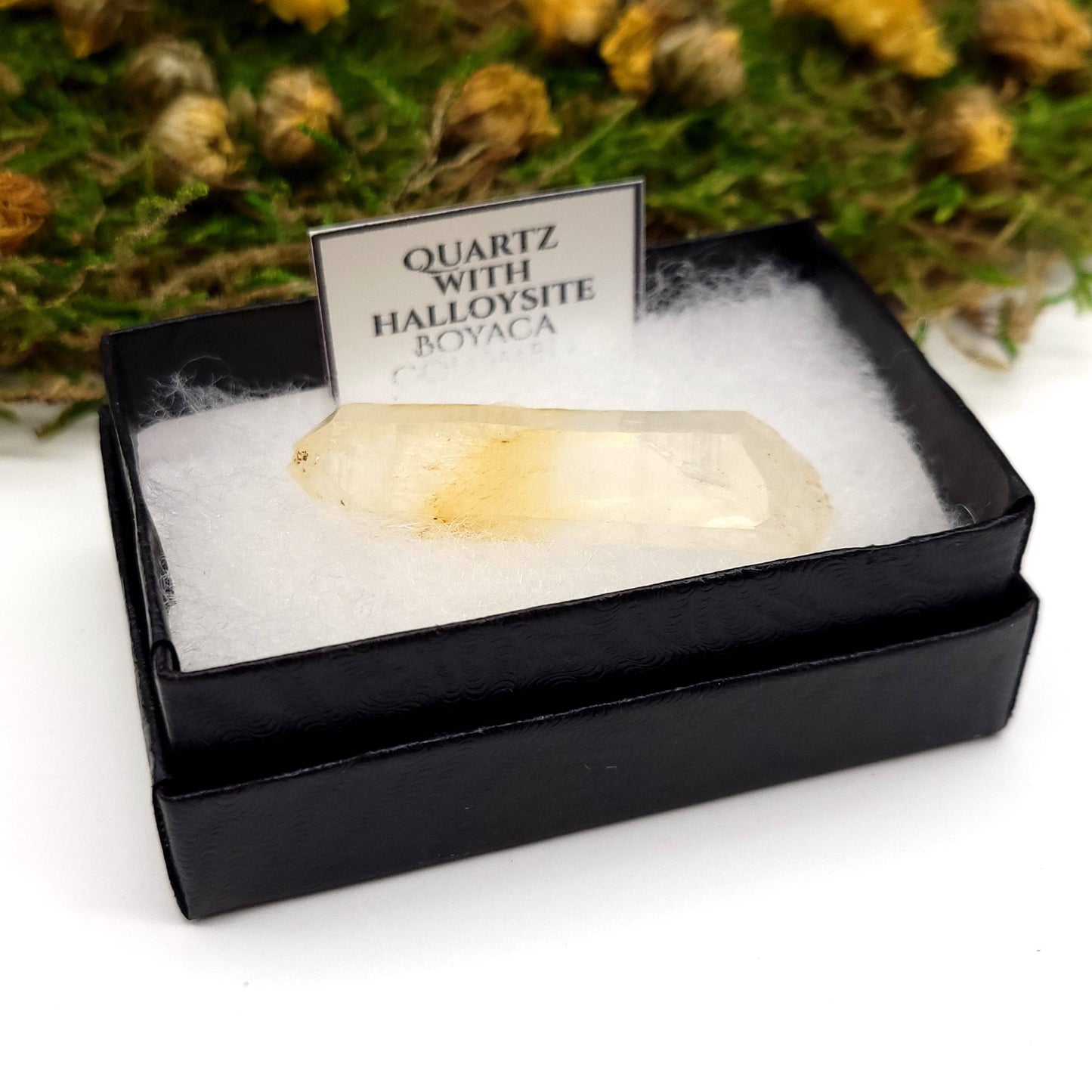 Quartz with Halloysite Inclusions (Boxed Specimen) - Funky Stuff