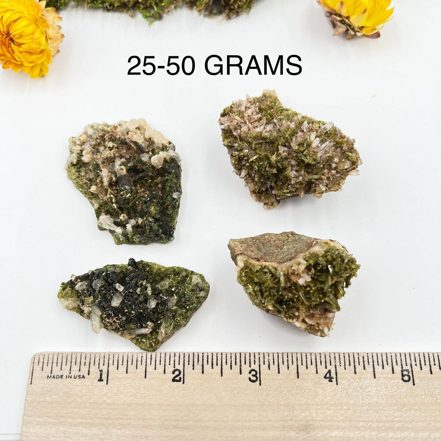 Green Epidote With Quartz (Boxed Specimen)