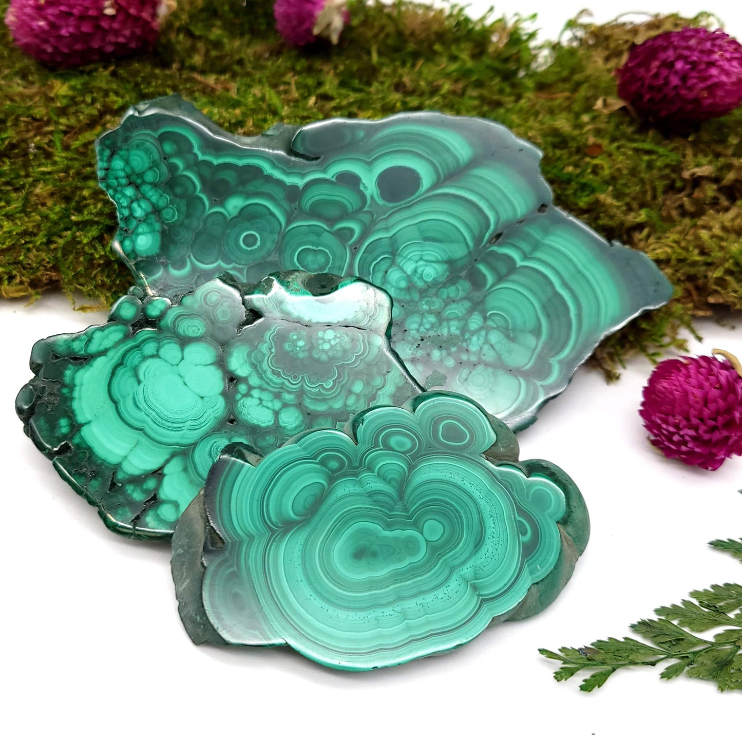 Malachite Slice (A Grade)