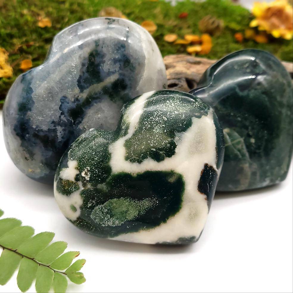 Moss Agate Heart