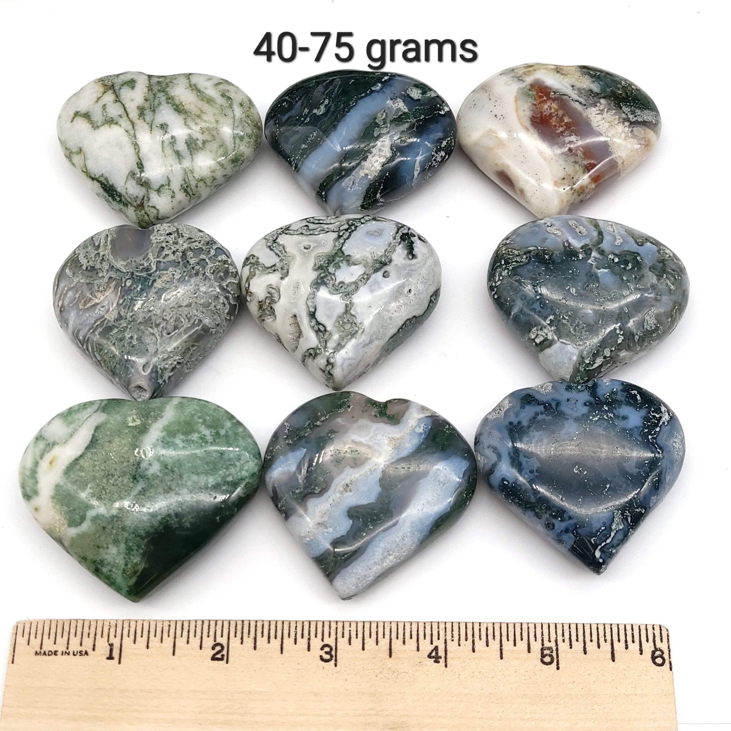 Moss Agate Heart