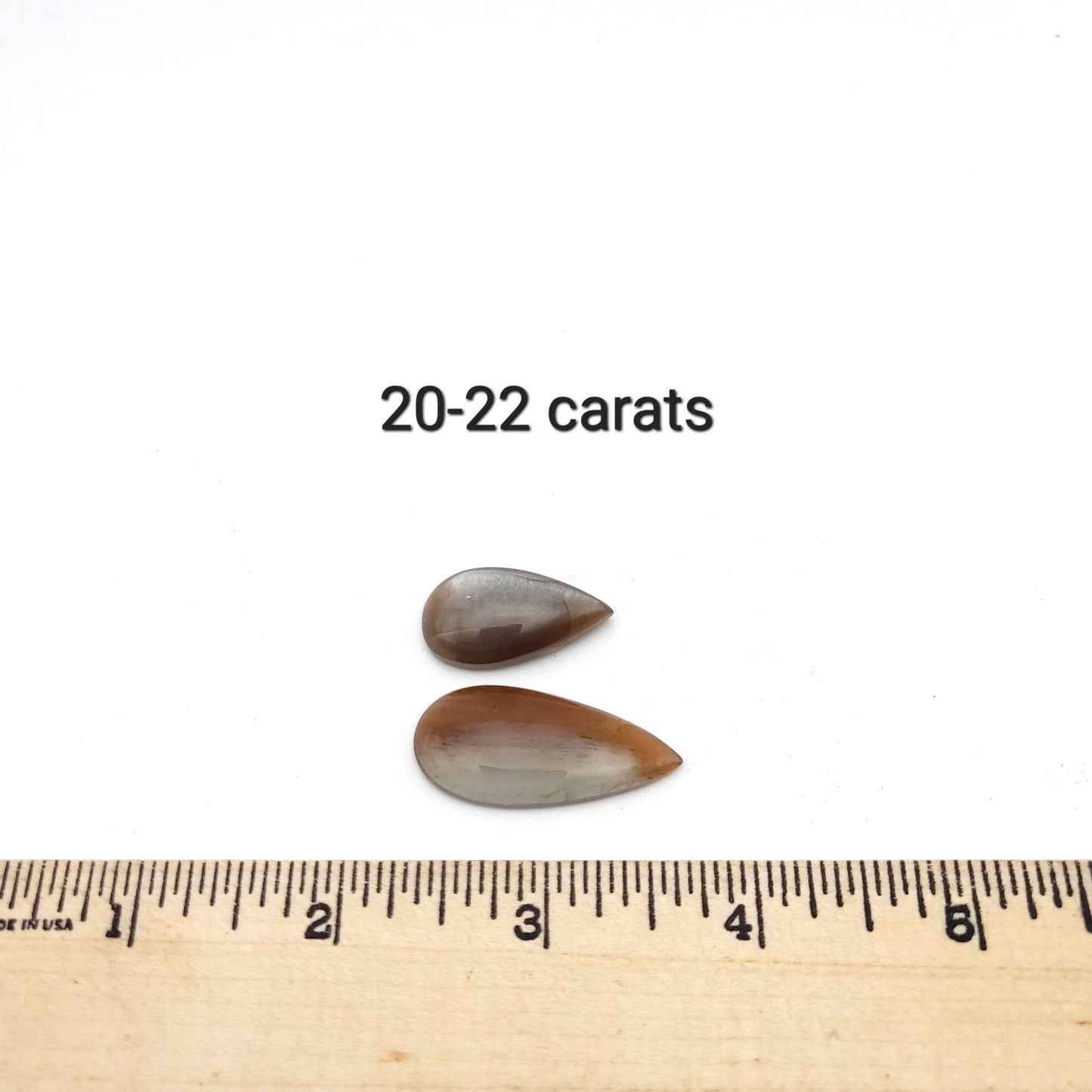 Chatoyant Moonstone (Cat's Eye) Cabochon - Tear Drop