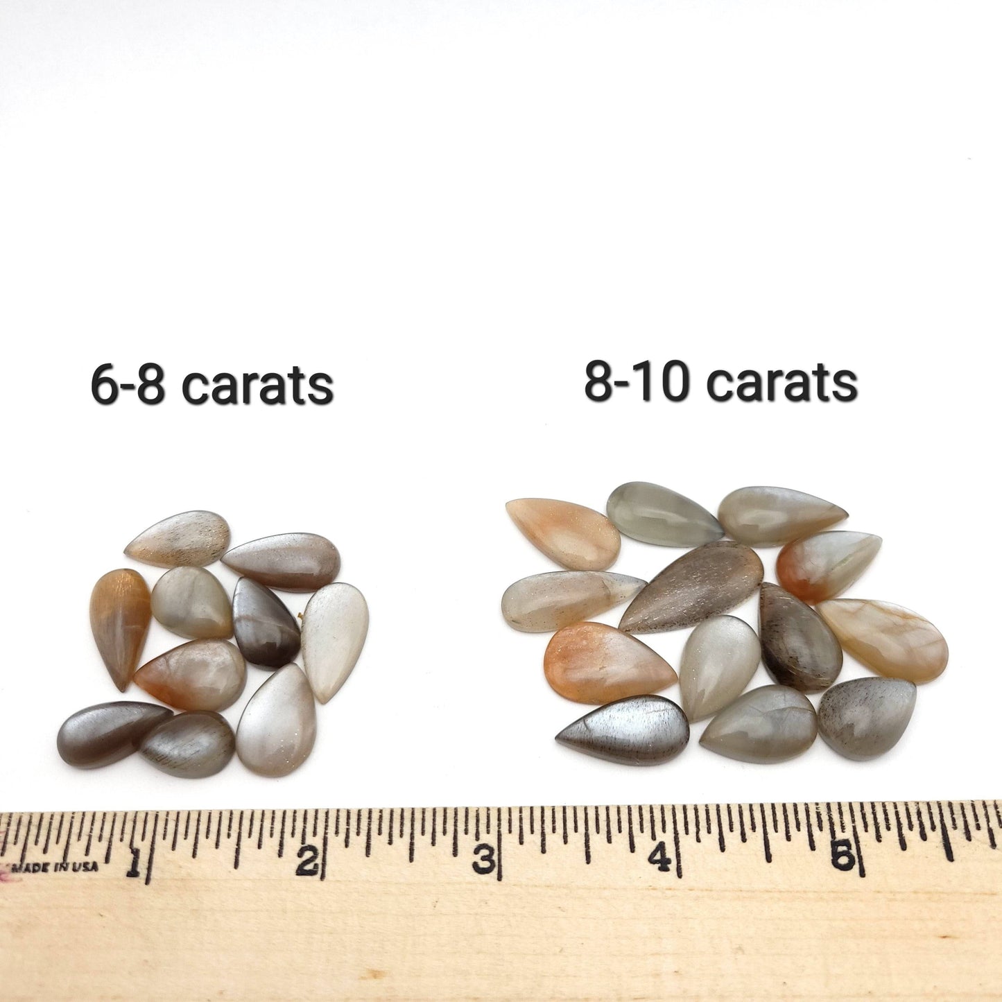 Chatoyant Moonstone (Cat's Eye) Cabochon - Tear Drop