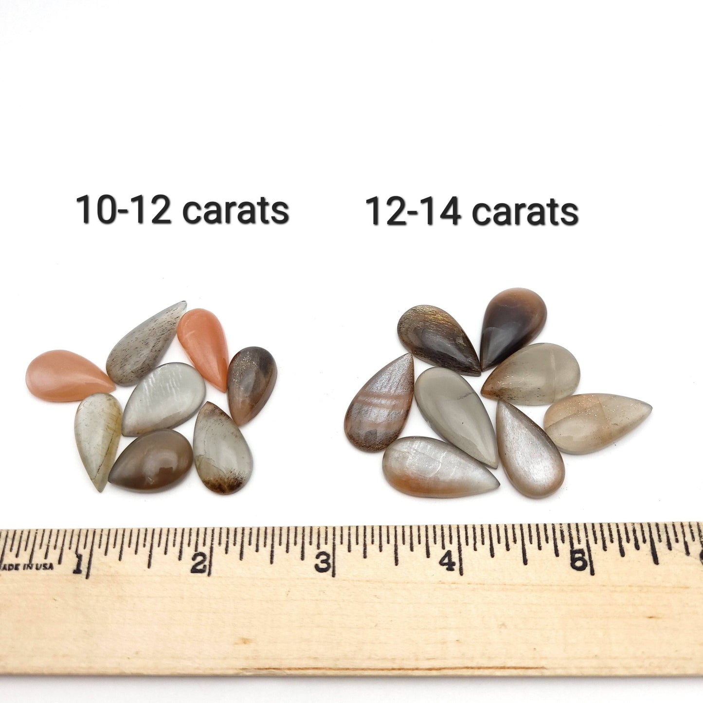 Chatoyant Moonstone (Cat's Eye) Cabochon - Tear Drop