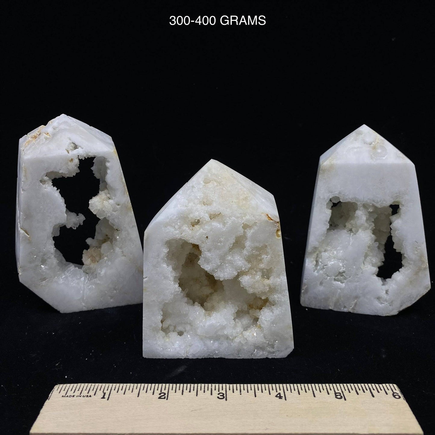 White Agate Druzy Tower