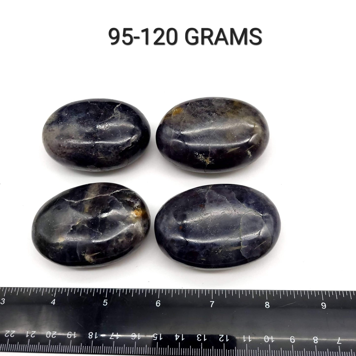 Iolite with Sunstone Palmstone - Funky Stuff