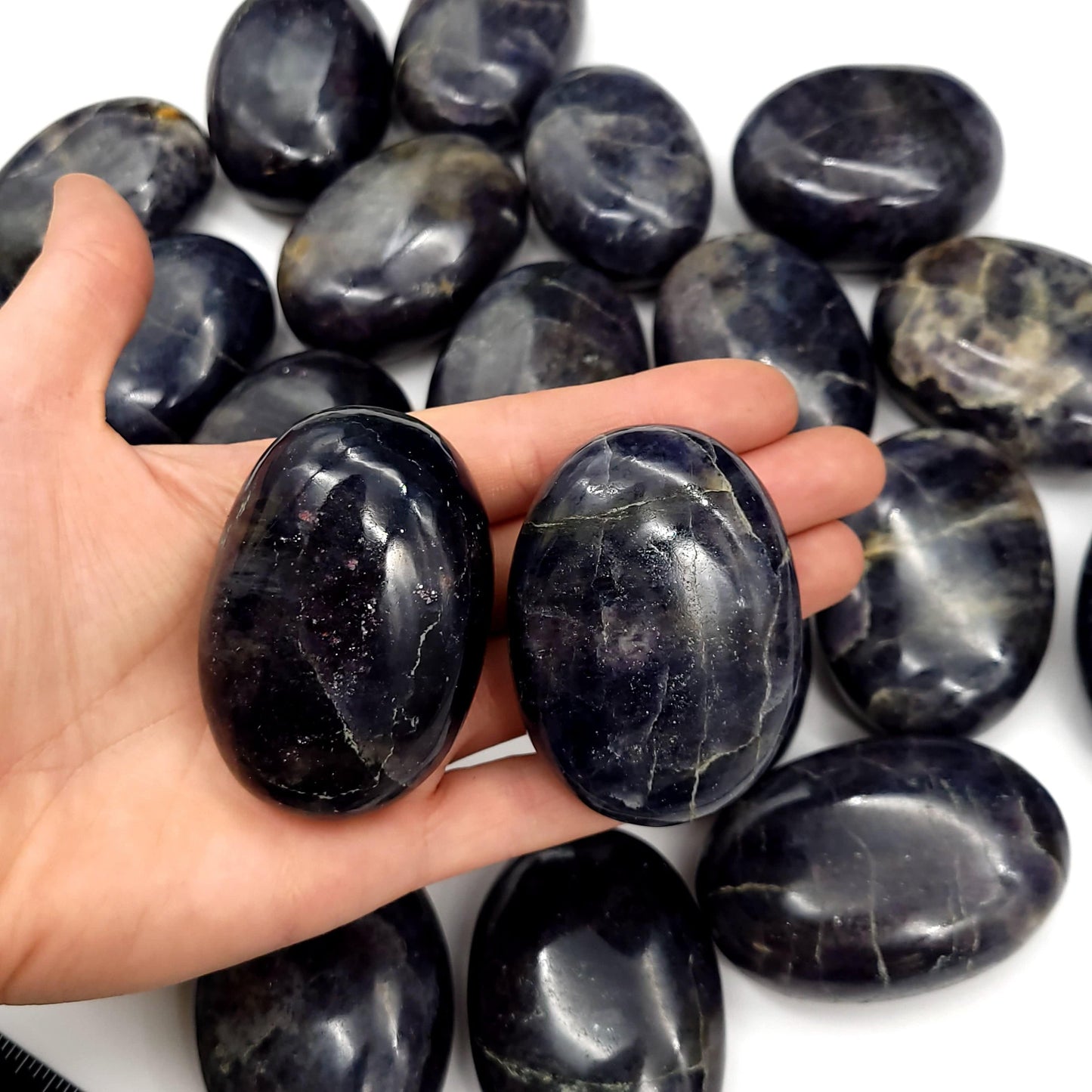 Iolite with Sunstone Palmstone - Funky Stuff