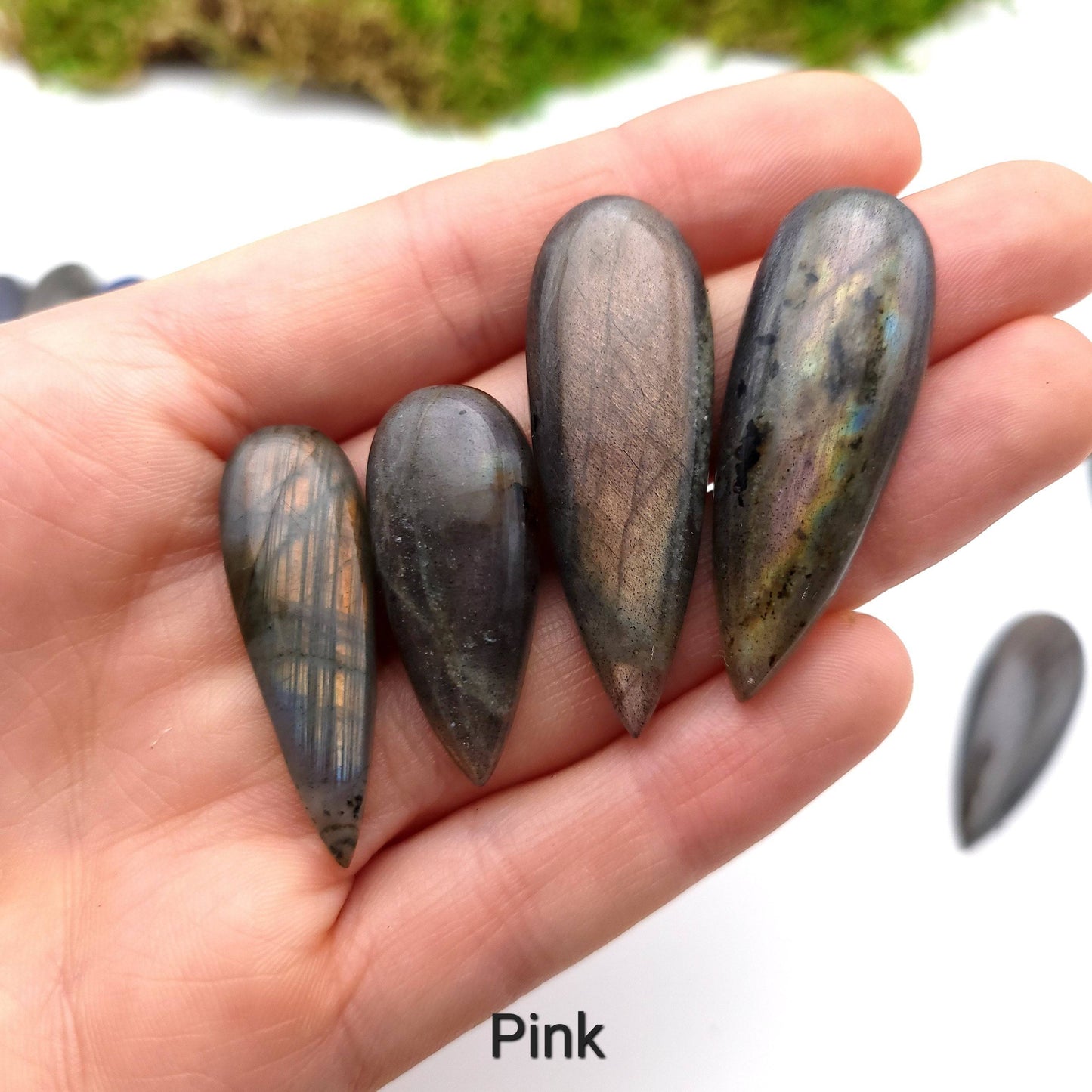 Labradorite Cabochon - Narrow Tear Drop