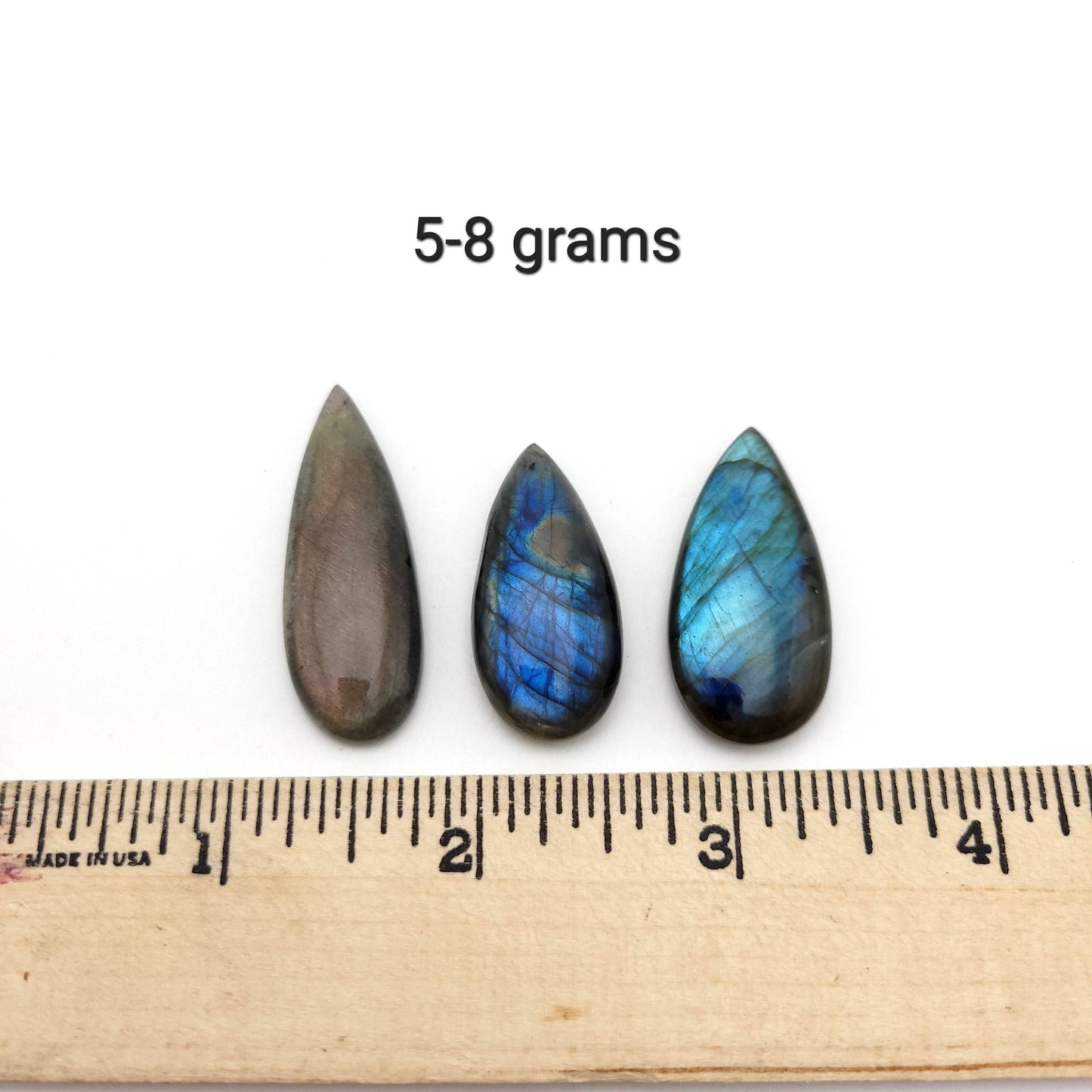 Labradorite Cabochon - Narrow Tear Drop