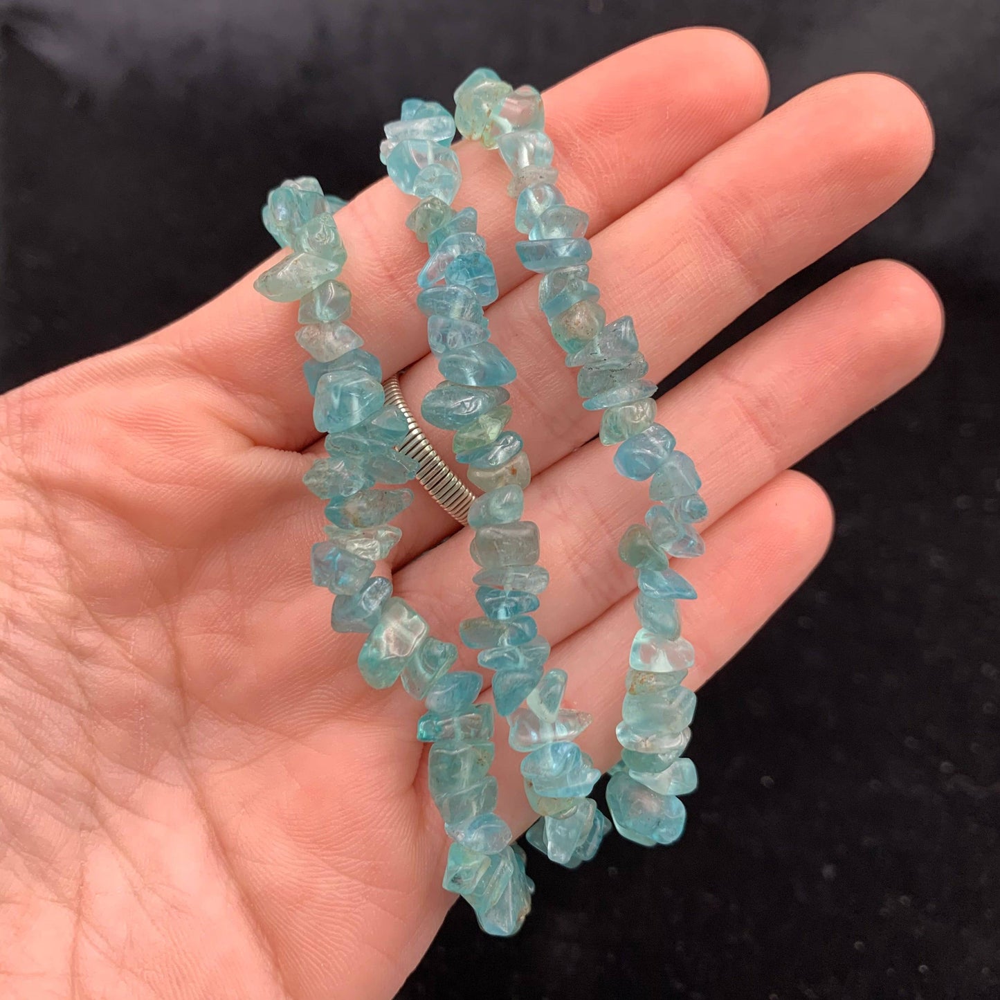 Blue Apatite Chip Bracelet - Funky Stuff