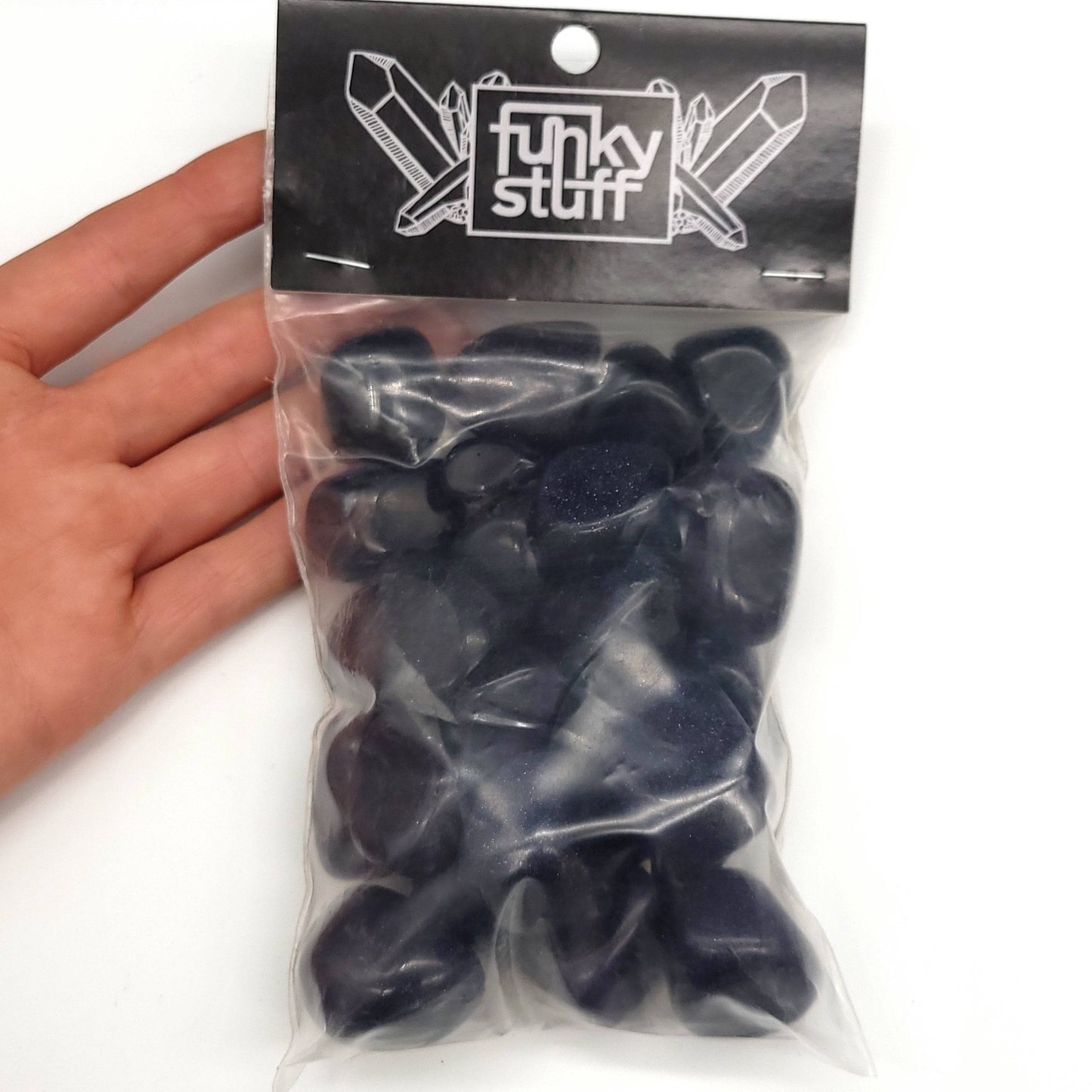 Blue Goldstone Tumbled Stone 1 LB