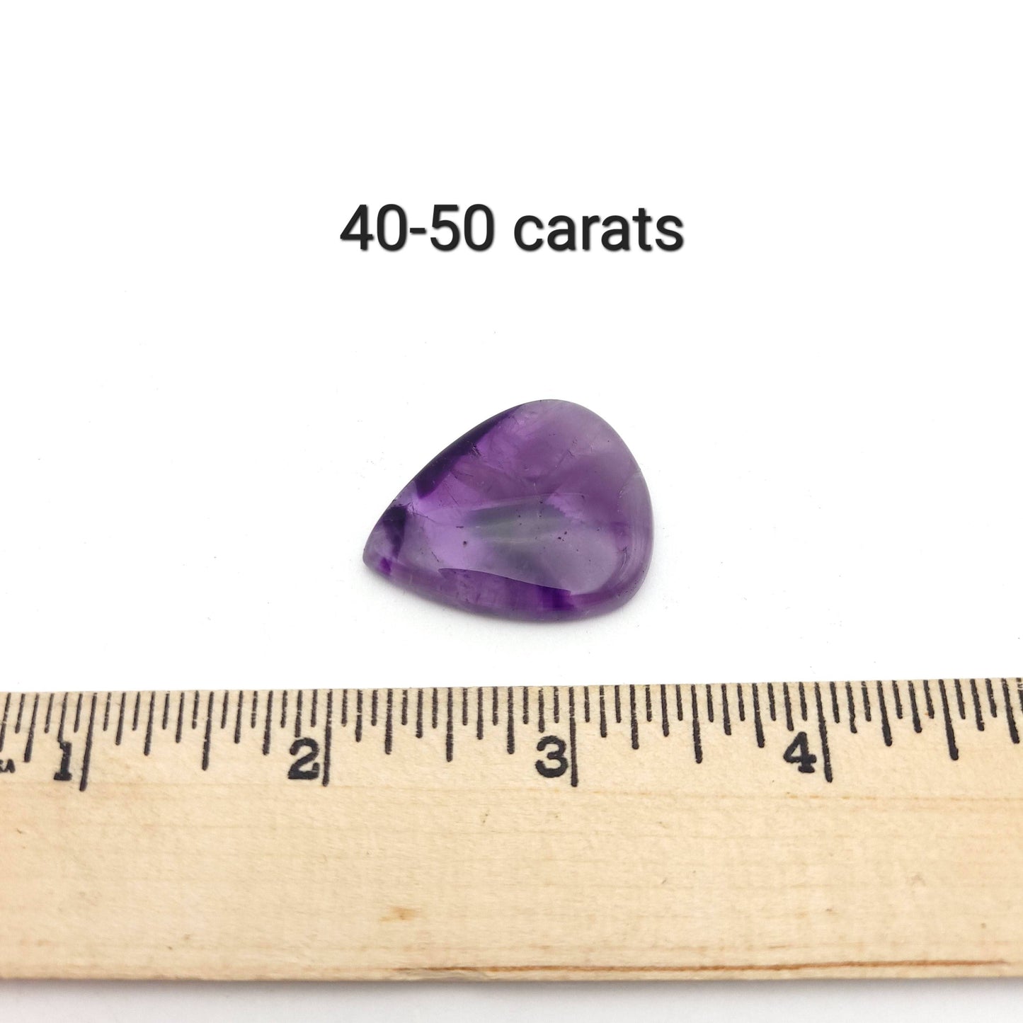 Trapiche Amethyst Cabochon - Tear Drop