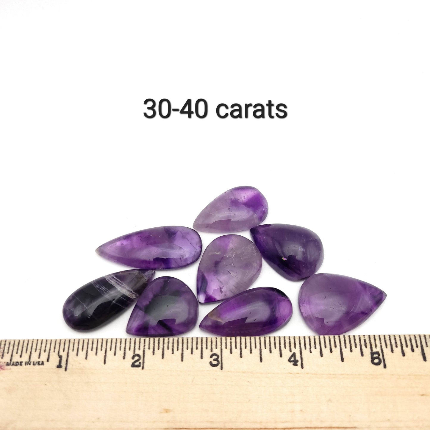 Trapiche Amethyst Cabochon - Tear Drop