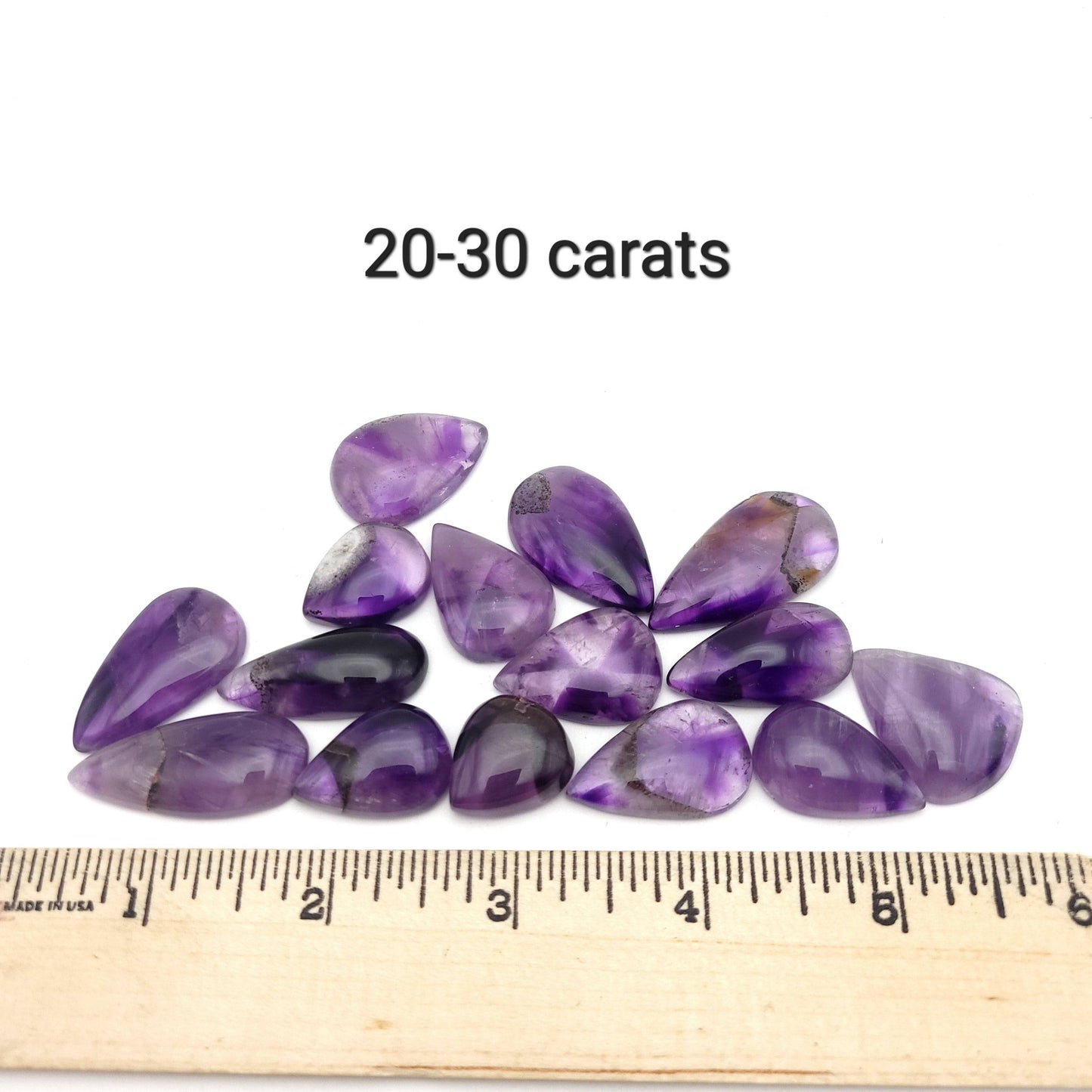 Trapiche Amethyst Cabochon - Tear Drop