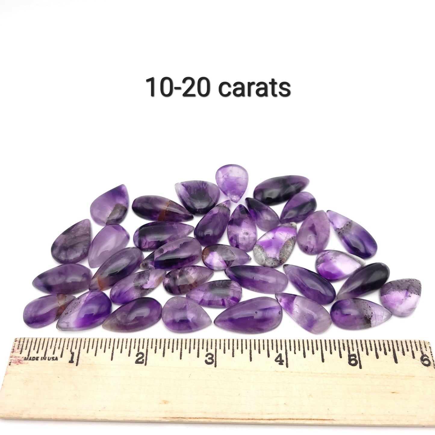 Trapiche Amethyst Cabochon - Tear Drop