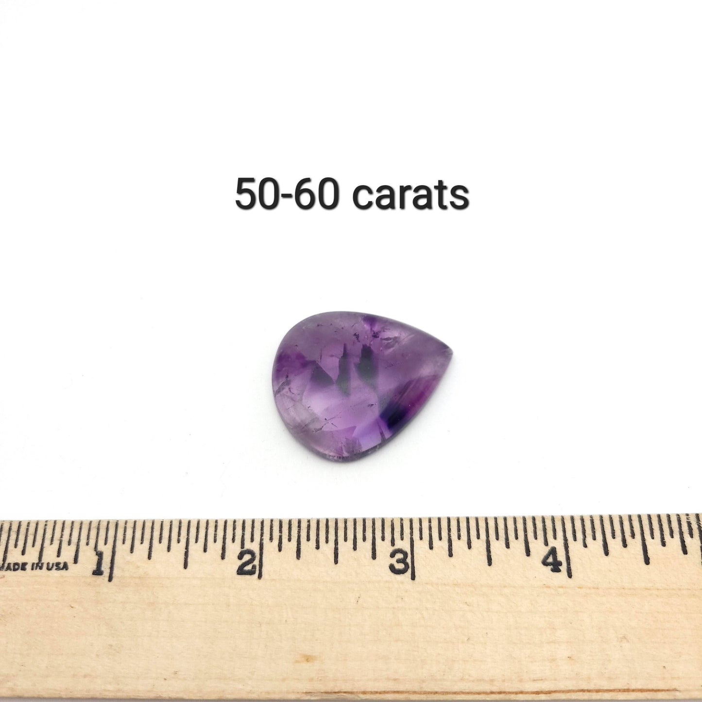 Trapiche Amethyst Cabochon - Tear Drop