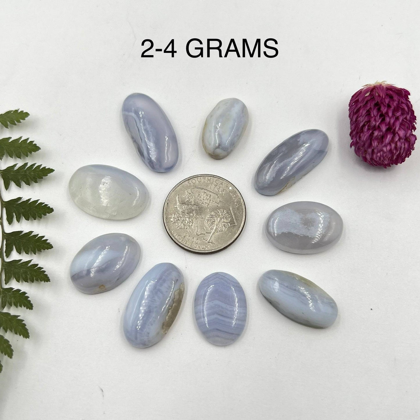 Blue Lace Agate Oval Cabochon