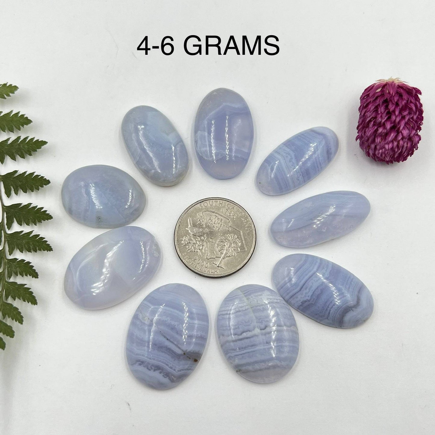 Blue Lace Agate Oval Cabochon