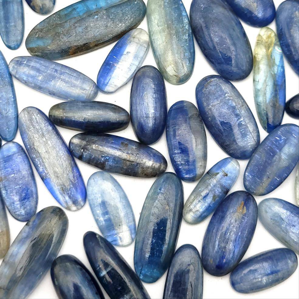 Blue Kyanite Cabochon - Narrow Oval