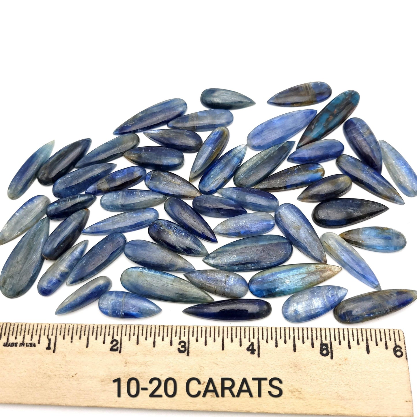 Blue Kyanite Cabochon - Narrow Tear Drop