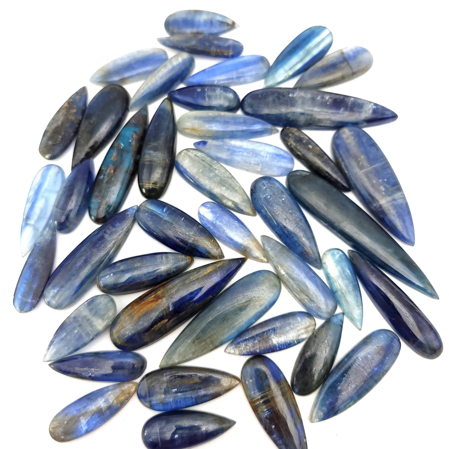 Blue Kyanite Cabochon - Narrow Tear Drop