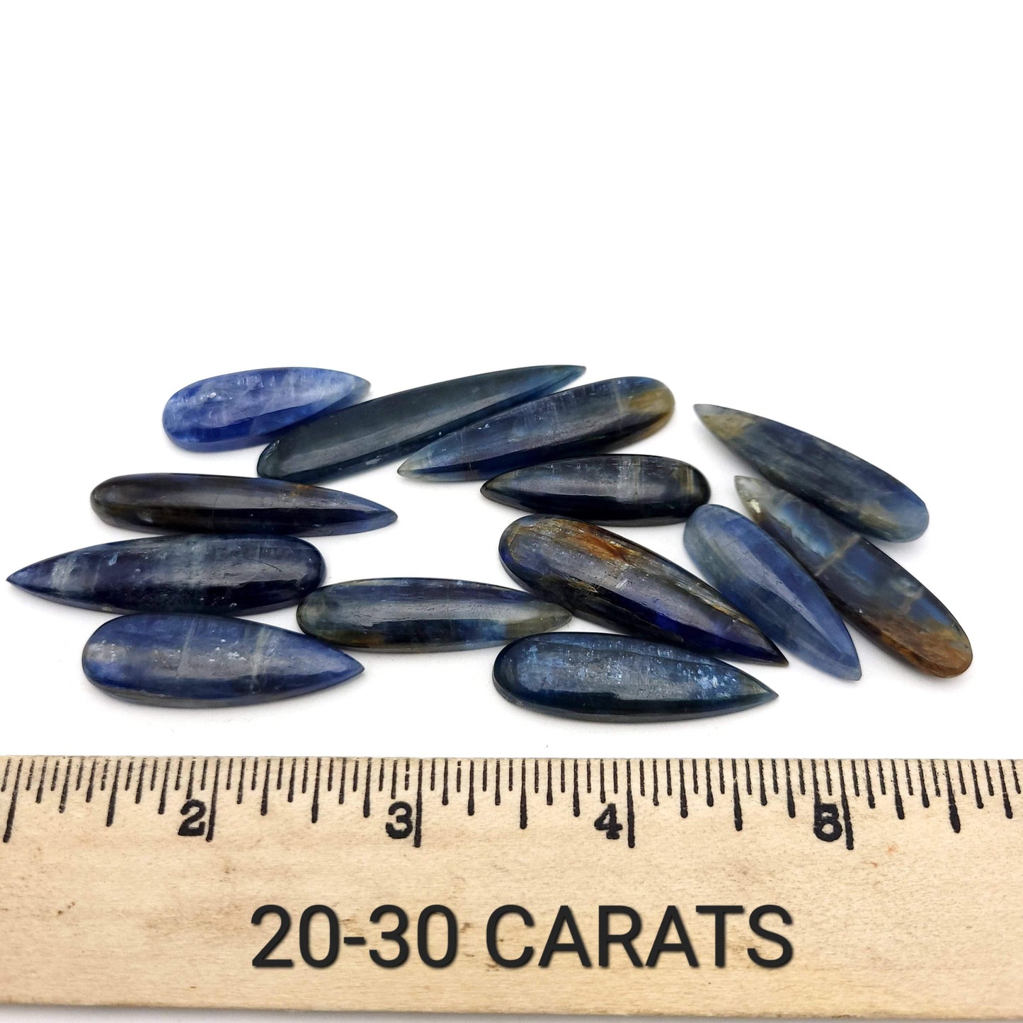 Blue Kyanite Cabochon - Narrow Tear Drop