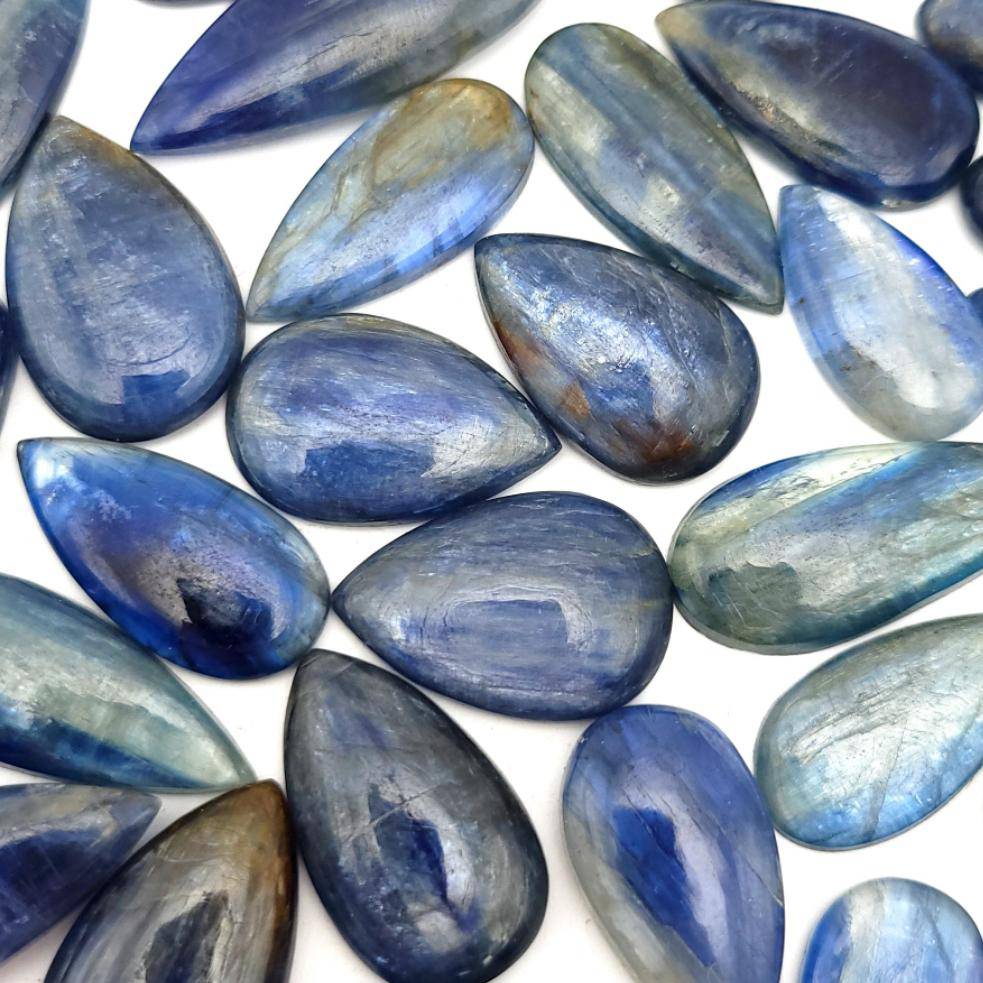 Blue Kyanite Cabochon - Tear Drop