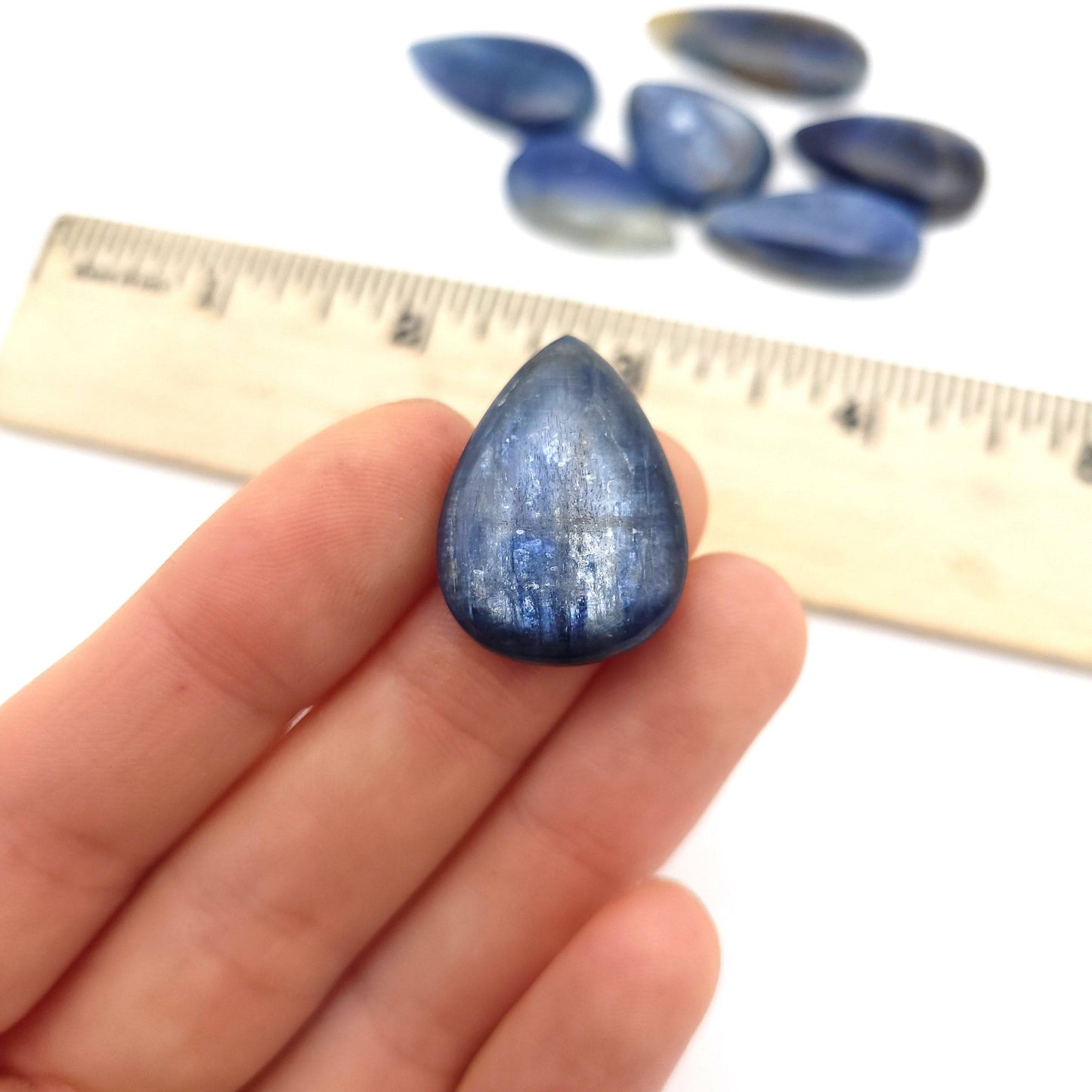 Blue Kyanite Cabochon - Tear Drop