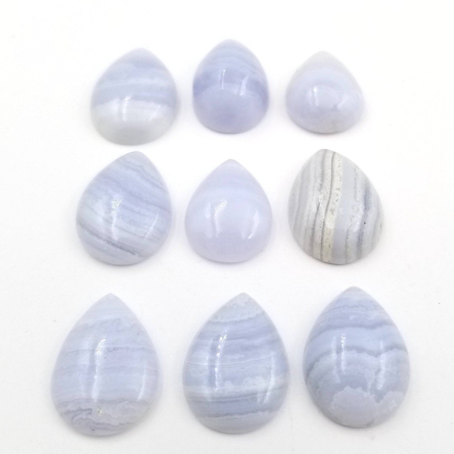 Blue Lace Agate Tear Drop Cabochon 18x13mm