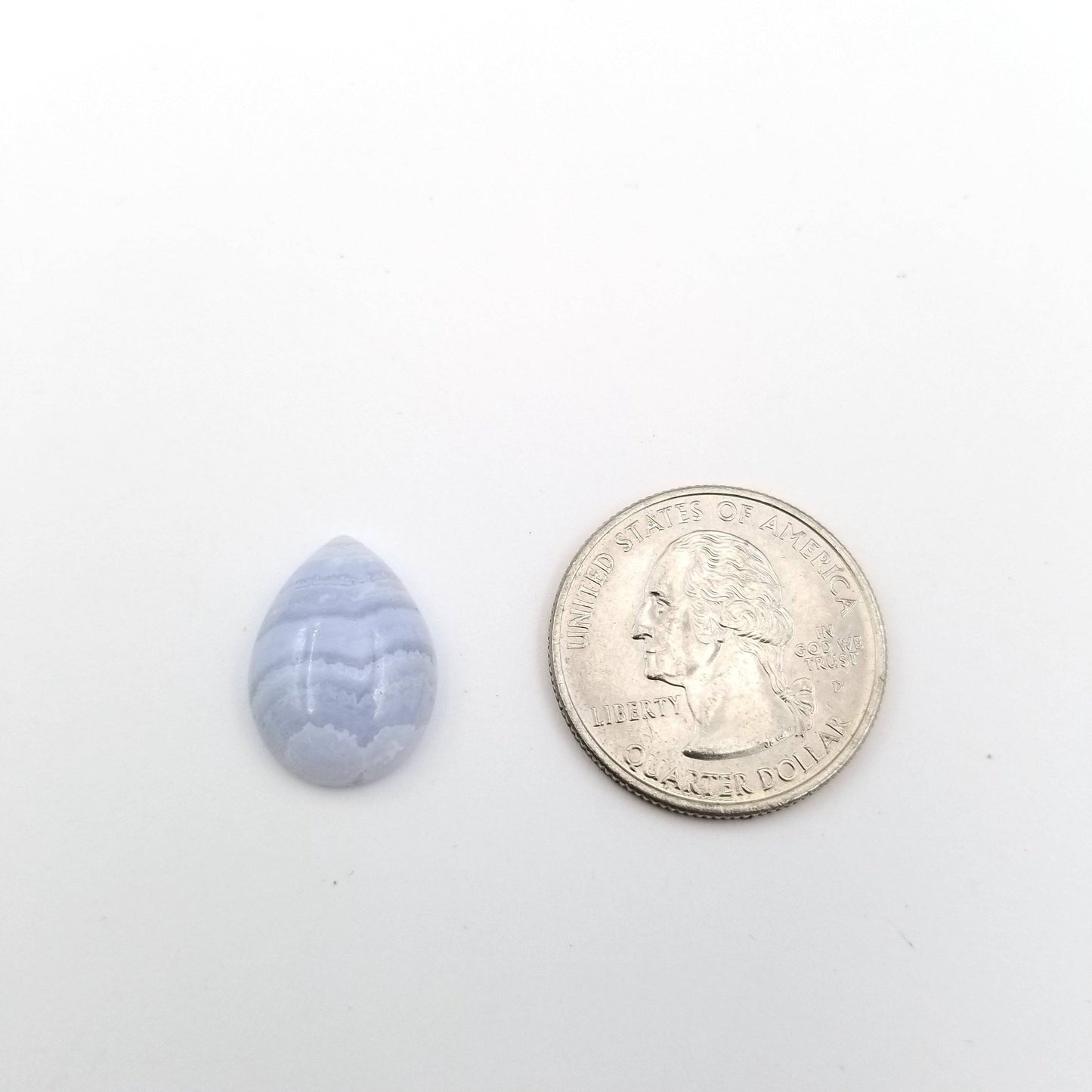 Blue Lace Agate Tear Drop Cabochon 18x13mm