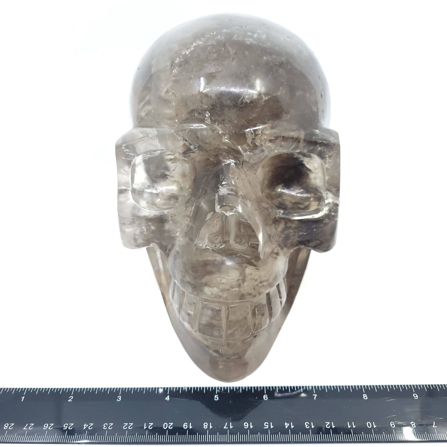 Large Smoky Quartz Carved Skull