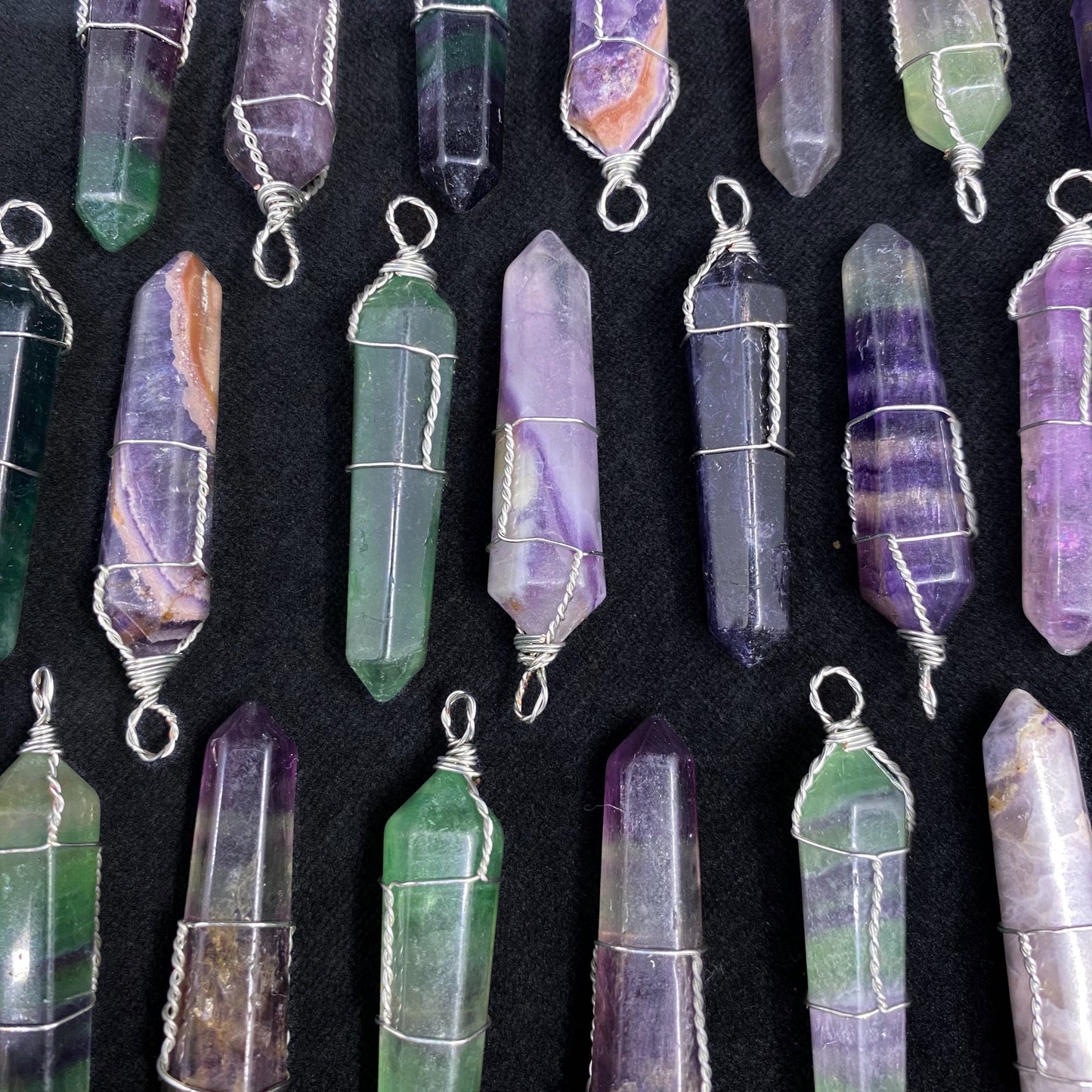 Fluorite Wire Wrapped Pendant