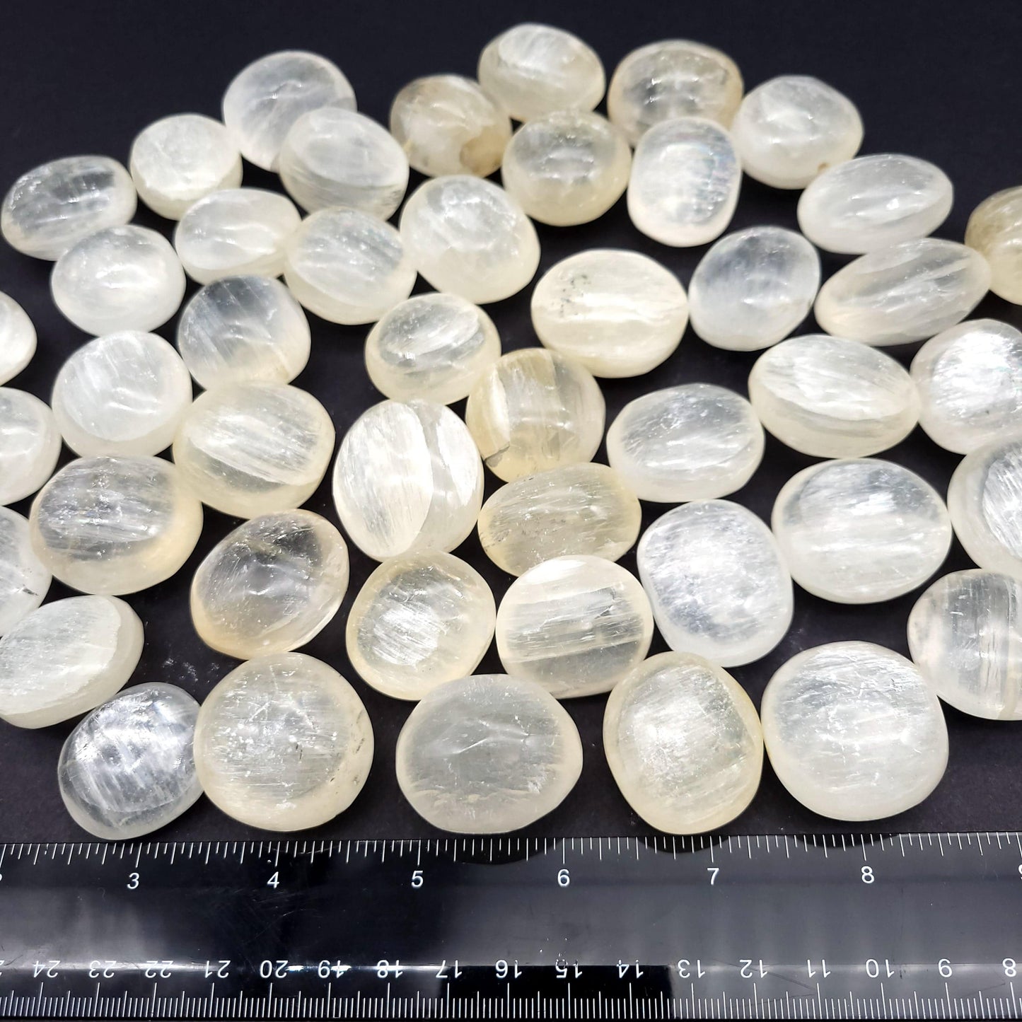 Gemmy Selenite Tumbled Stone - Funky Stuff